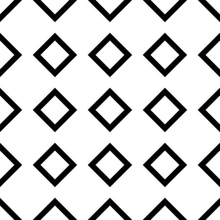 Repeating black diamonds on a transparent background. Black and white geometric seamless pattern, abstract backgroundのイラスト素材
