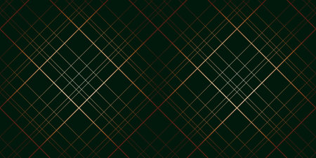 Golden shiny lines on a green background abstract vector seamless design for wallpaper, wrapping paper, textilesのイラスト素材