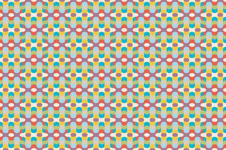 Mosaic colorful abstract seamless pattern for wallpaper, design and background. Fashionable design conceptのイラスト素材