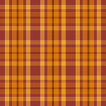 Seamless checkered textile print in yellow and brown tones. Abstract checkered striped background for wrapping paper, wallpaper, fabricsのイラスト素材