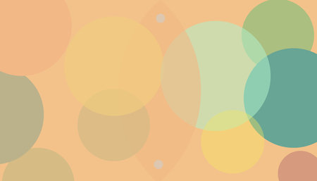 Abstract background design of multicolored circles. Cover Templateのイラスト素材