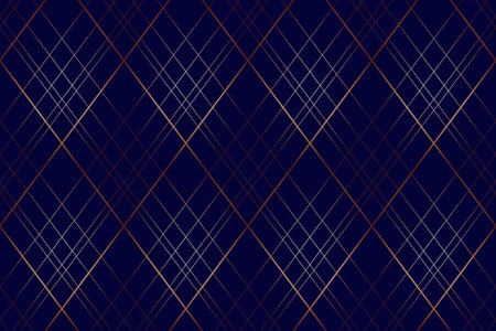Abstract elegant seamless dark blue background with gold-bronze lines and a brilliant light effect. Luxury template designのイラスト素材