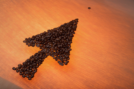 Figure from coffee grains.の写真素材