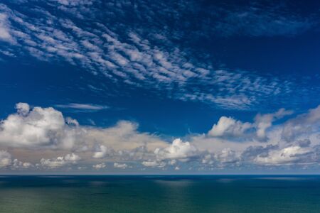 Beautiful view of the sea. Cloudy day. Blue sky.の写真素材