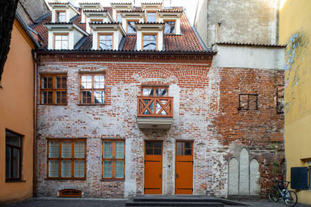 Old and modern european architecture in Old town in Riga, Latvia. Tourism in Europe.