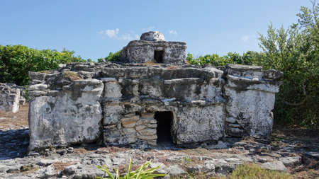 Beautiful Mayan ruins on cozumel islandの写真素材