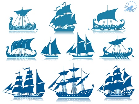 Ships of the past iconset のイラスト素材