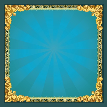 Old-Fasioned Golden Frame のイラスト素材
