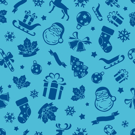Christmas Symbols Seamless Backgroundのイラスト素材