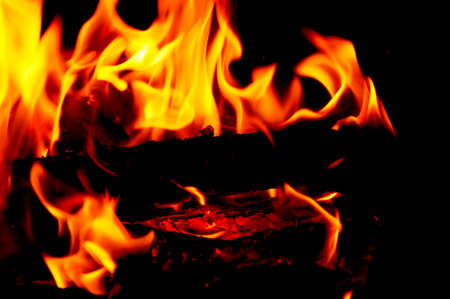 fire flames on a black background
