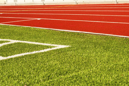 Grass on the football field. Part of stadiumの写真素材