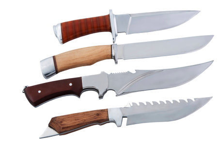 Sharp knife isolated on white backgroundの写真素材