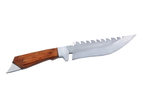 Sharp knife isolated on white backgroundの写真素材