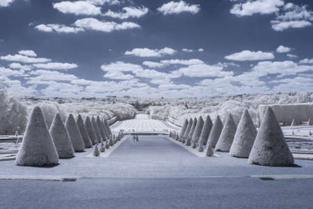 Sceaux park in infrared (Paris)のeditorial素材