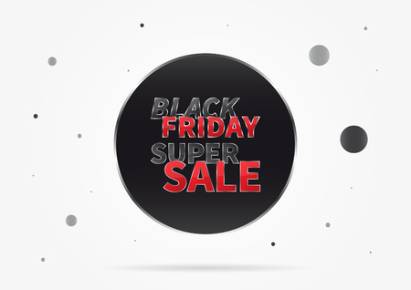 Banner Black Friday Super Sale vector illustration.のイラスト素材