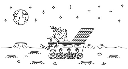 Moon rover illustration.のイラスト素材