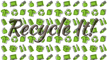 Recycle it banner.のイラスト素材