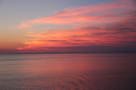 Sunset on the Mediterranean Seaの写真素材