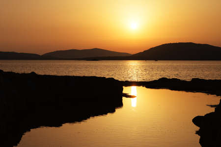 sunset in Algheroの写真素材