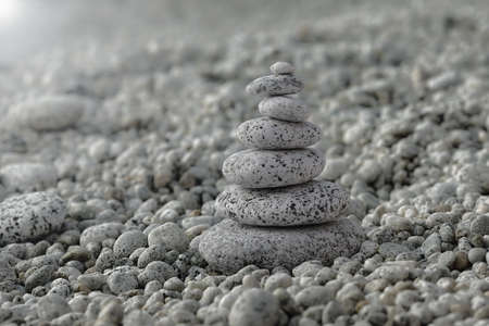 zen stones background in white and blackの写真素材