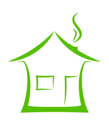 Green house. Vector green element.のイラスト素材