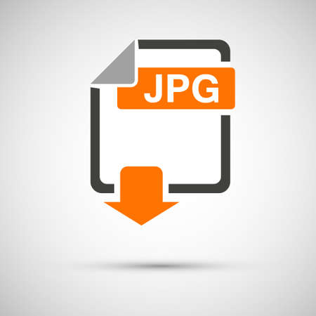 Jpg file download document, on a gray backgroundのイラスト素材