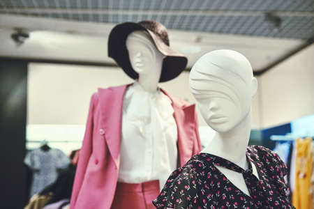 Photo female clothes on a mannequin with bag. Concepts of shopping clearance sale. Big discountsの写真素材