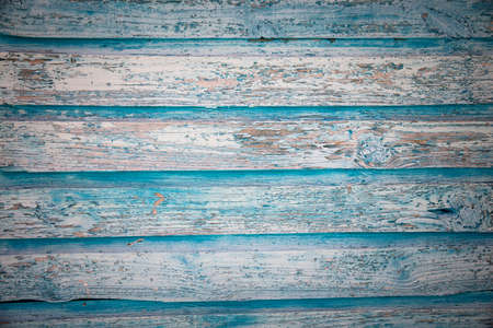 Blue Painted Wood Planks as Background or Texture, Natural Pattern.