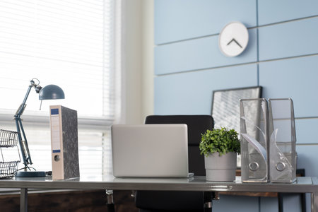 interior desktop in the office.の写真素材