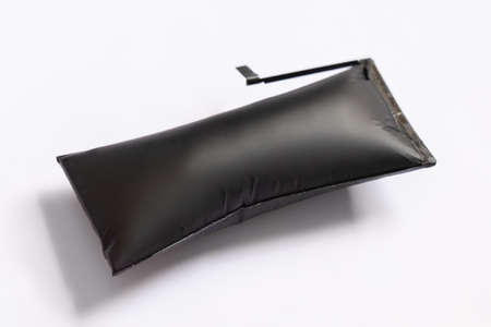 Swollen smartphone battery. Damaged smartphone battery