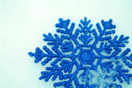 Beautiful snowflakes isolated on snowの写真素材