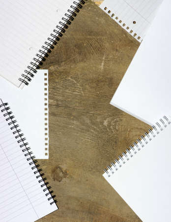 blank white paper background on the wood 