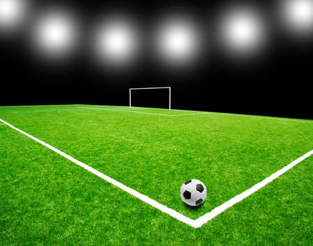 Soccer ball on the stadium