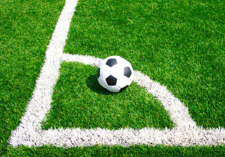 Soccer ball on the stadiumの写真素材