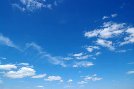 blue sky background with white cloudsの写真素材