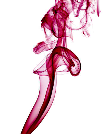 colored smoke isolated on white の写真素材