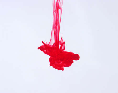 ink in water on a white background の写真素材