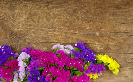 a flower bouquet on wood