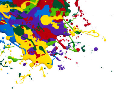 paint splash isolated on white の写真素材