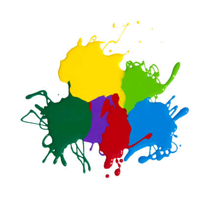 paint splash isolated on white の写真素材