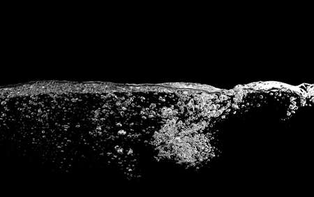 Water and air bubbles on white backgroundの写真素材