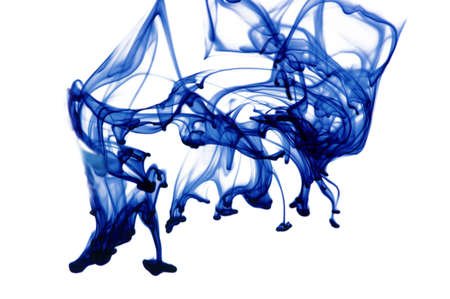 ink in water on a white backgroundの写真素材