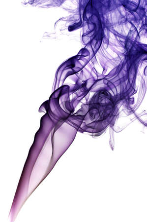 colored smoke isolated on white backgroundの写真素材