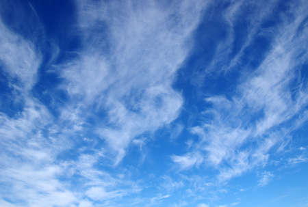 background of blue sky and white cloudsの写真素材