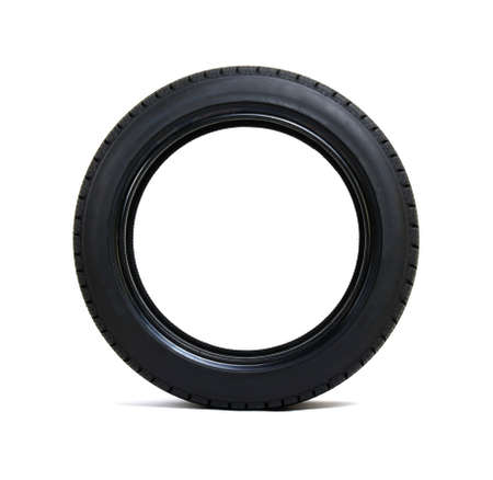 Car tire isolated on white background.の写真素材