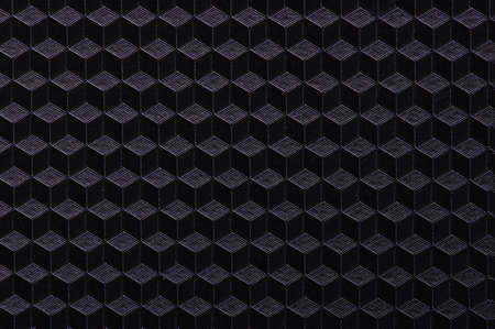 Abstract geometric background with cubes in blackの写真素材