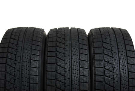 Car tires isolated on white