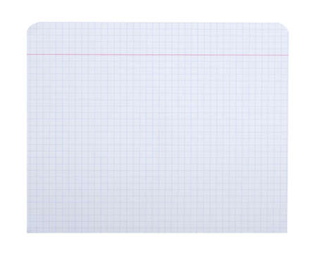 sheet of paper isolated on white
