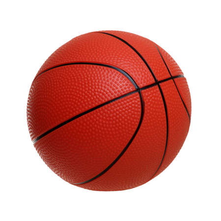 Basketball toy isolated on a white backgroundの写真素材