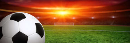the soccer stadium with the bright lightsの写真素材